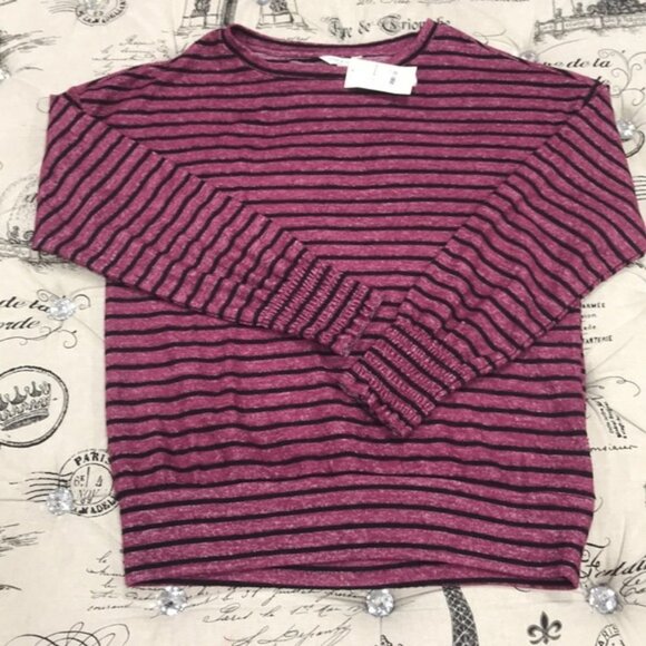 Lucky Brand Stripe Cloud Jersey Top - Picture 3 of 5